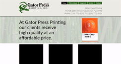 Desktop Screenshot of gatorpressprinting.com