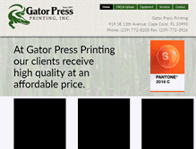 Tablet Screenshot of gatorpressprinting.com